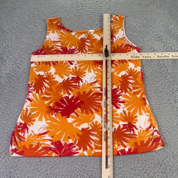 Lafayette 148 NY Cardigan Sweater Top Set Womens Small Orange Fall Leaves Button - Picture 8 of 13